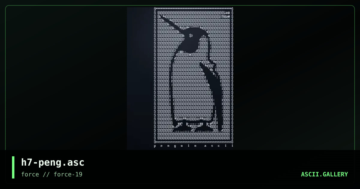 penguin, by hube, h7, 1997