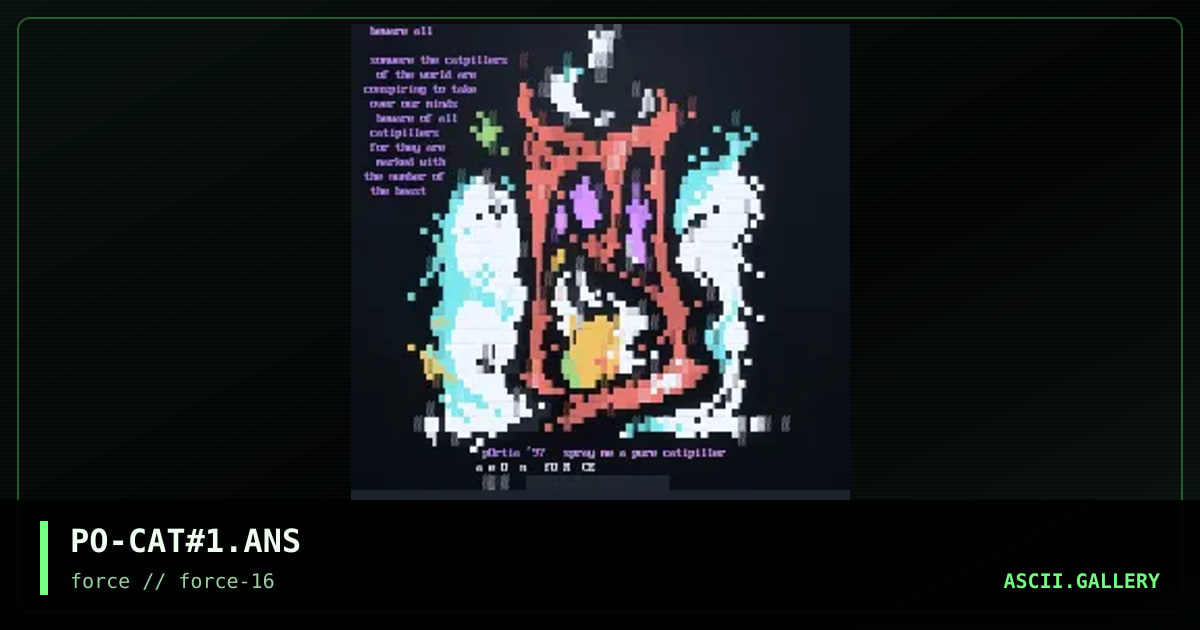 Catpillers, by portia, 1998