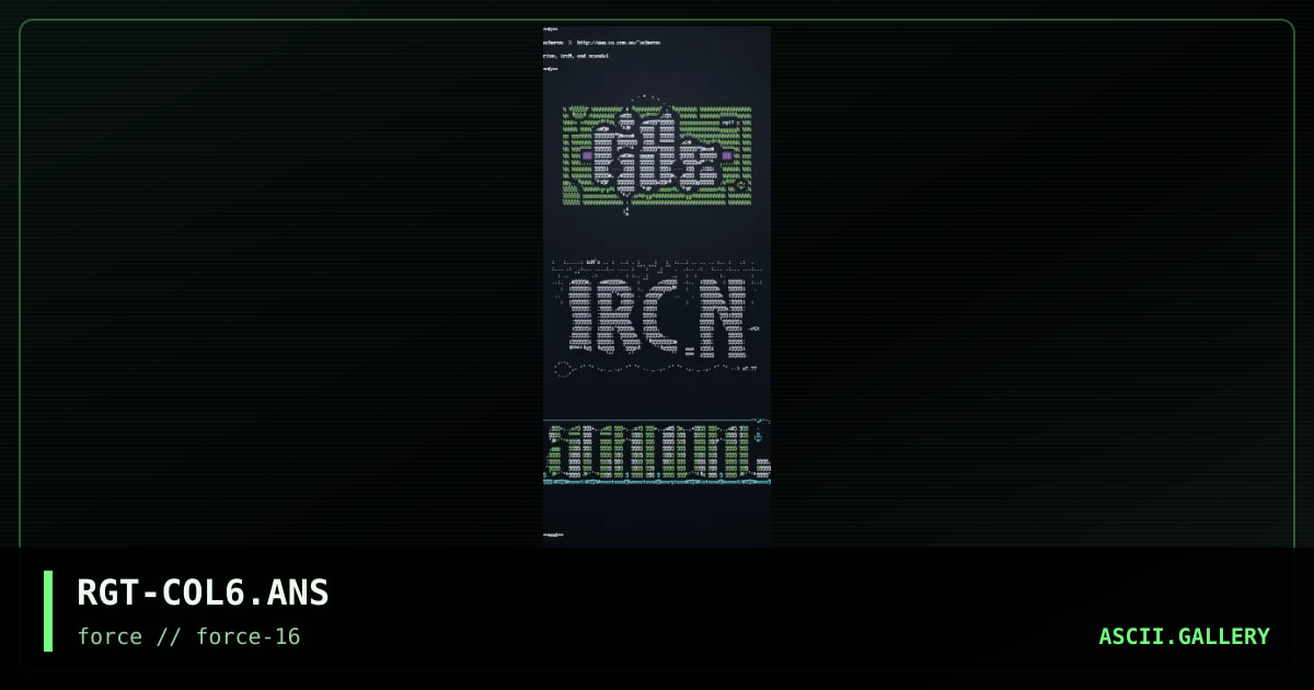 Ascii Collection #6, by regurgitator, 1998