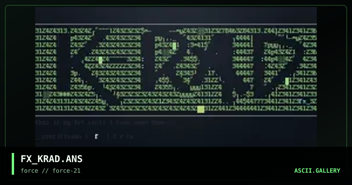 FX_KRAD.ANS, by crucifixion, 1998