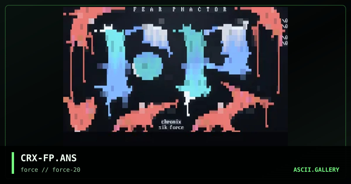 fEAR pHACT0R, by chronix, 1998