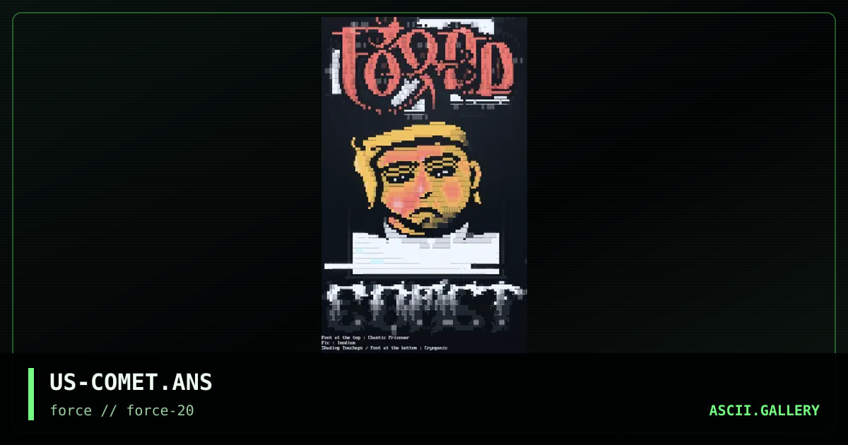 comet ansi, by cryogenic, imodium, chaotic prisoner, 1998