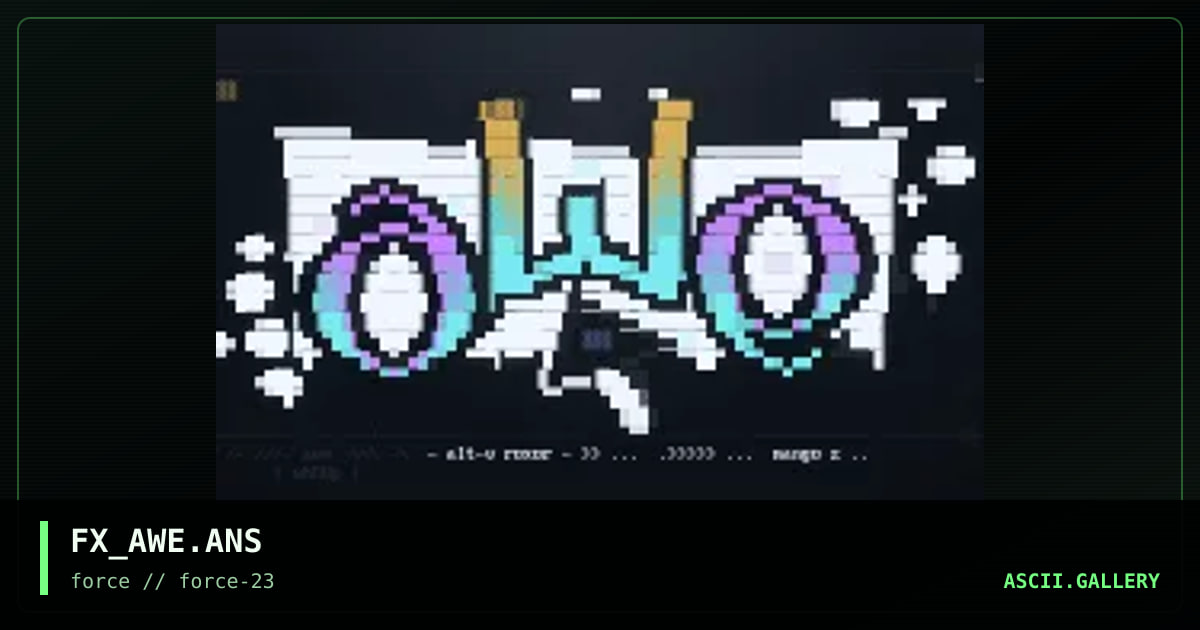 Awe Logo, by crucifixion, 1998