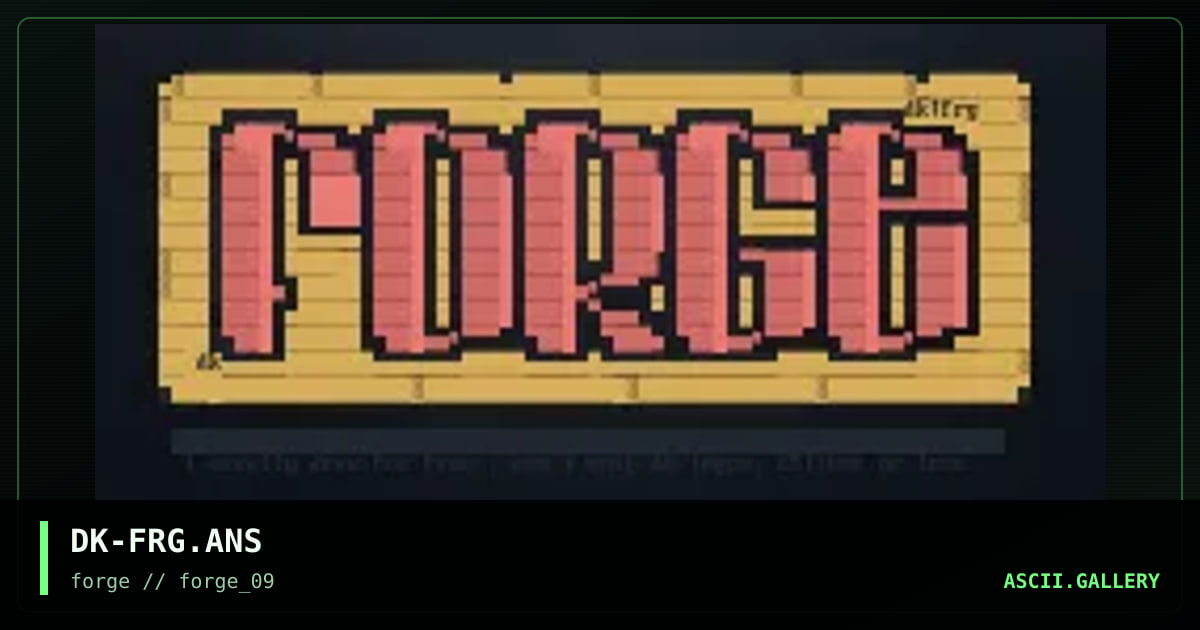 fOrge logO!@%, by darkman, 1996
