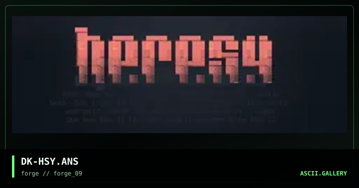 hEresy logO!@%, by darkman, 1996