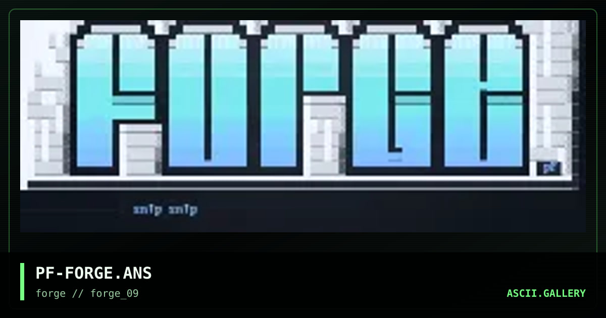 Forge logo, by plasmic fluid, 1996