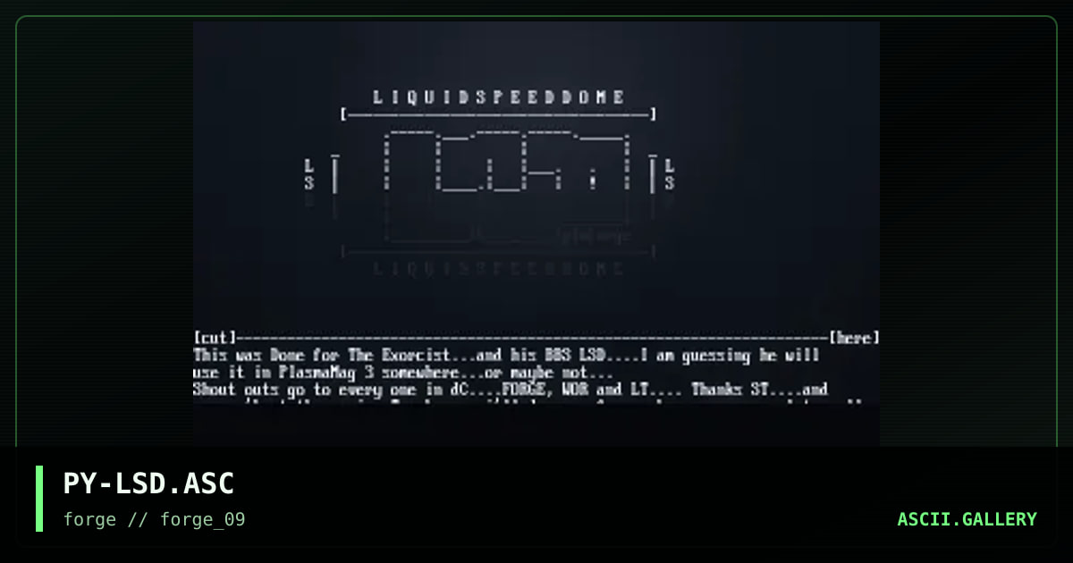 LSD oldschool logo, by phyt, 1996