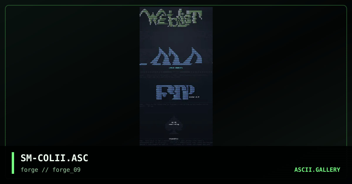 Ascii Logo Coli, by stoned militia, 1996