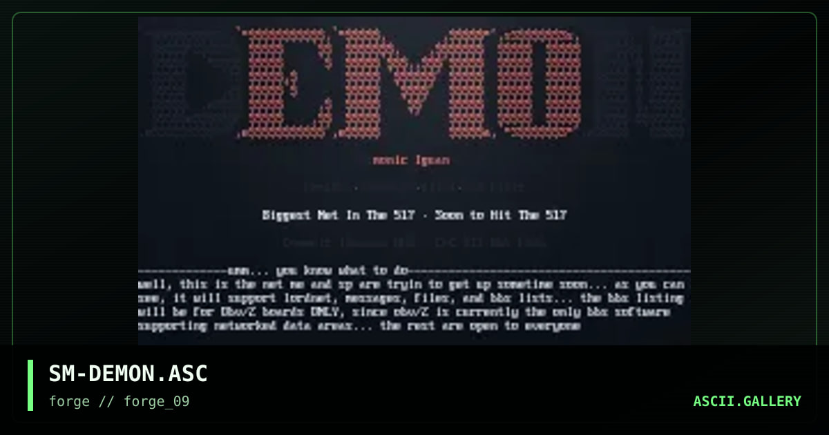 Demon NET logo, by stoned militia, 1996