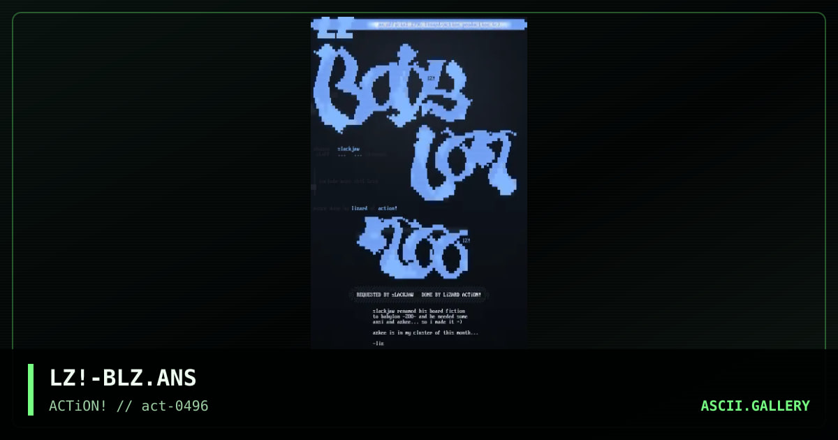 LZ!-BLZ.ANS, by lizard, 1996