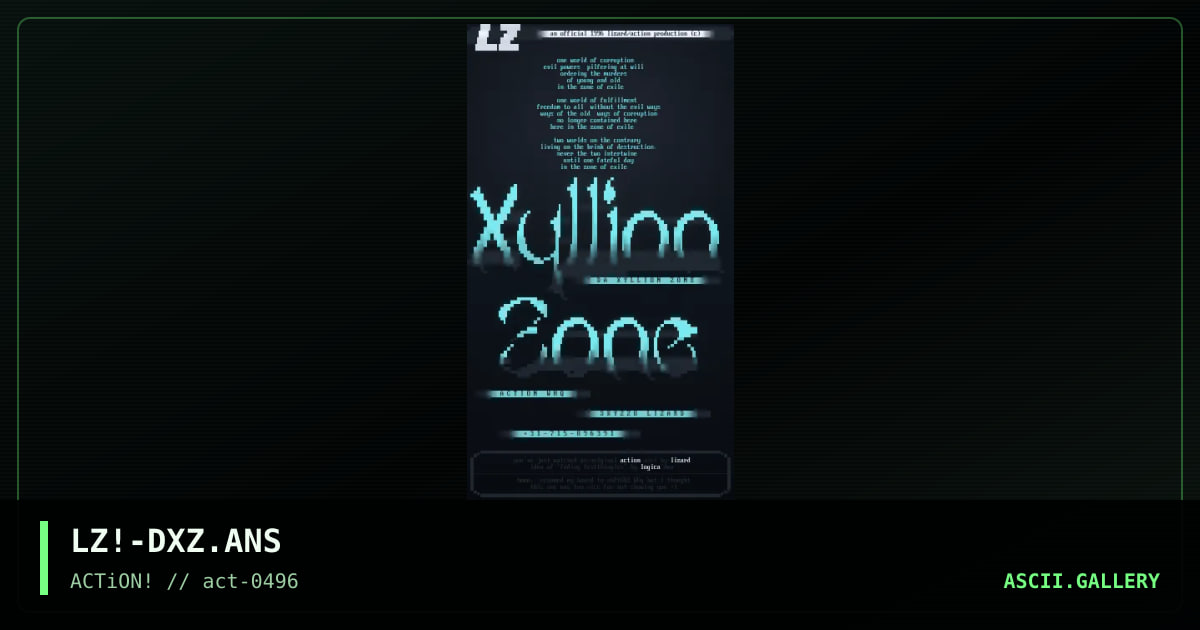 LZ!-DXZ.ANS, by lizard, 1996