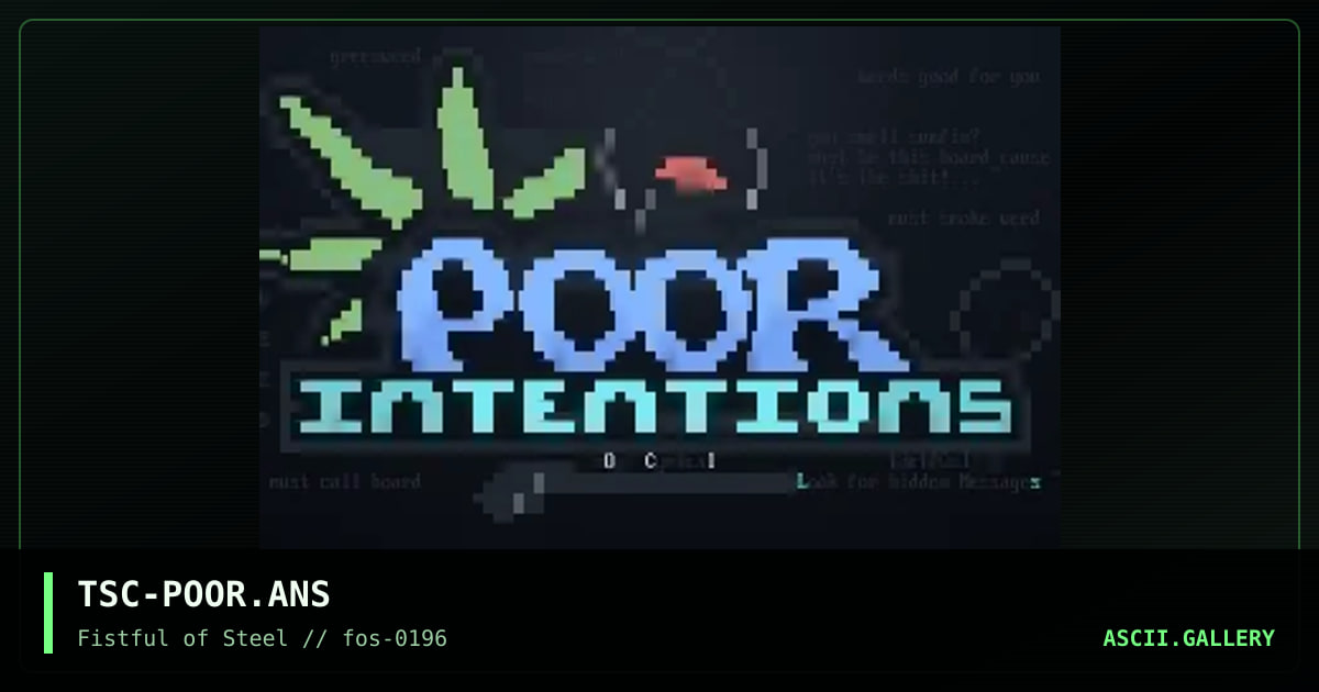 TSC-POOR.ANS, by untagged, 1996