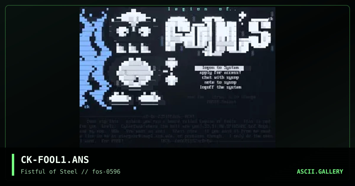 CK-FOOL1.ANS, by clark, 1996