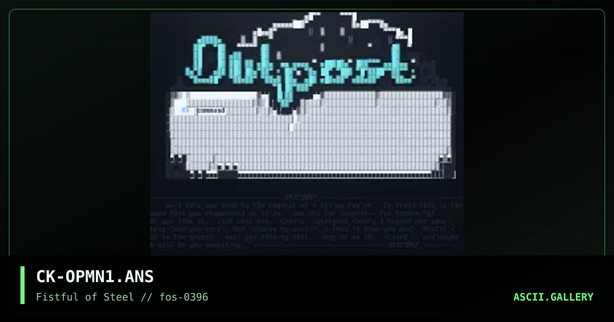 CK-OPMN1.ANS, by clark, 1996