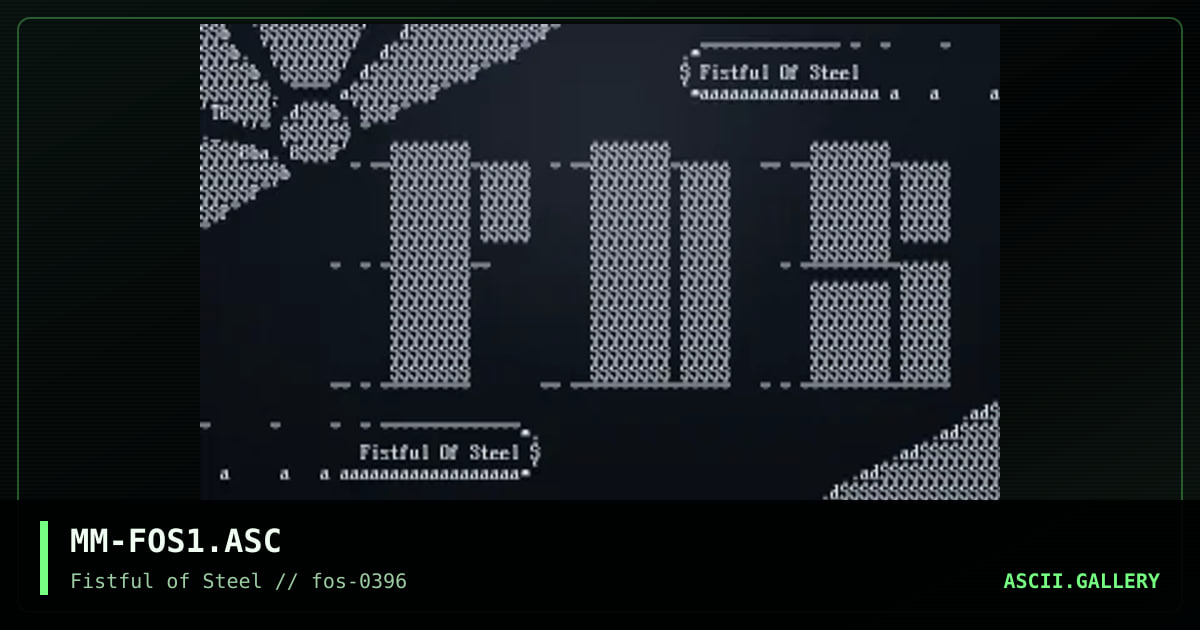 MM-FOS1.ASC, by mailman, 1996