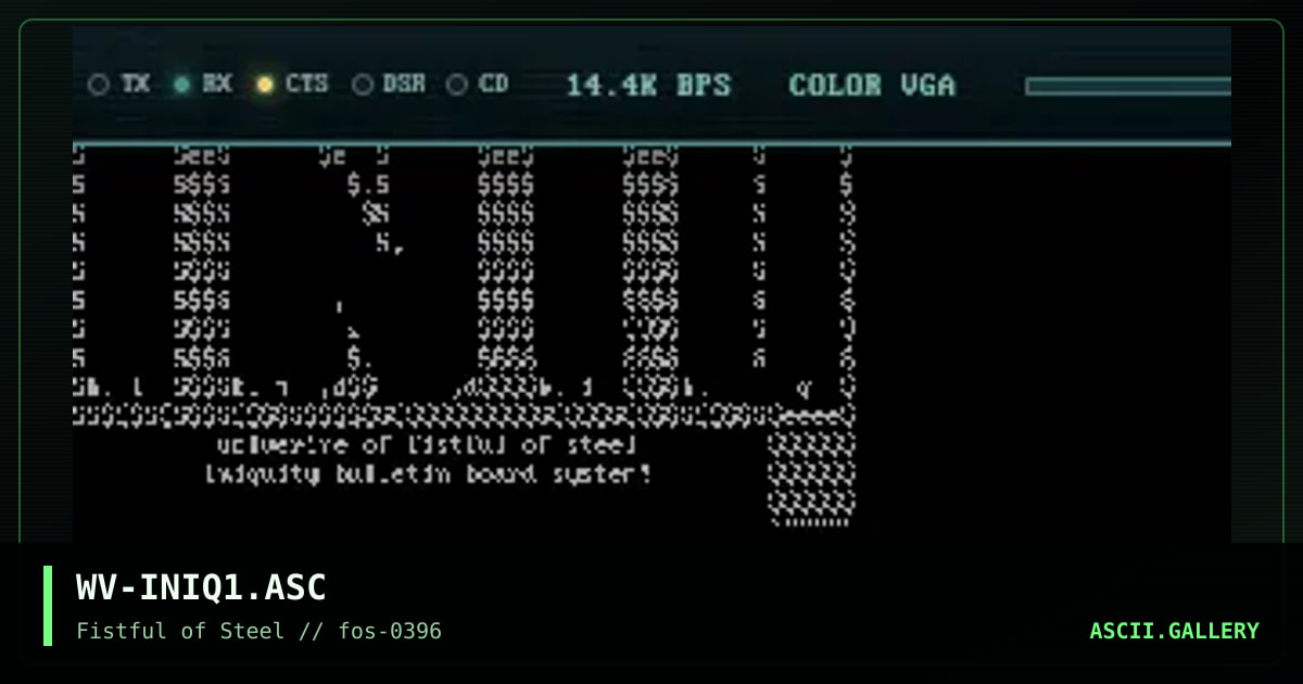 WV-INIQ1.ASC, by wolverine, 1996