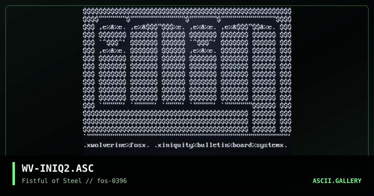 WV-INIQ2.ASC, by wolverine, 1996