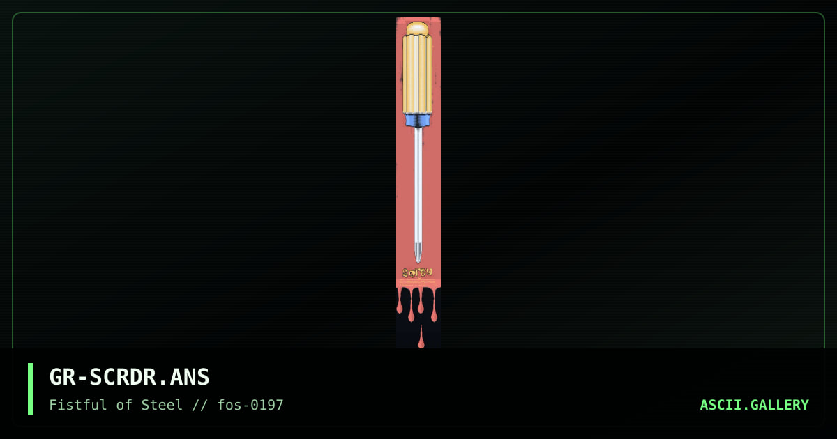 The Ultimate Tool..."Screw Driver"!, by gree, 1997