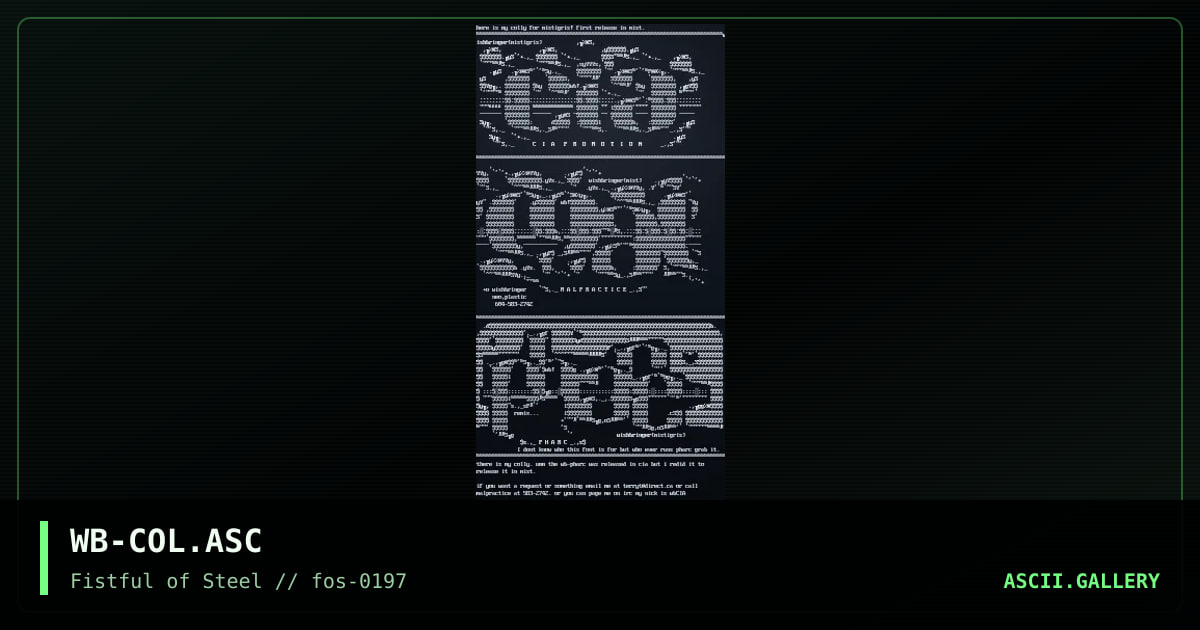 Ascii Logocolly, by wishbringer, 1997