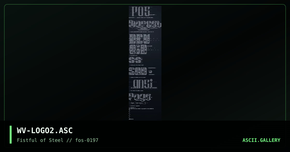 ascii colly two, by wolverine, 1997