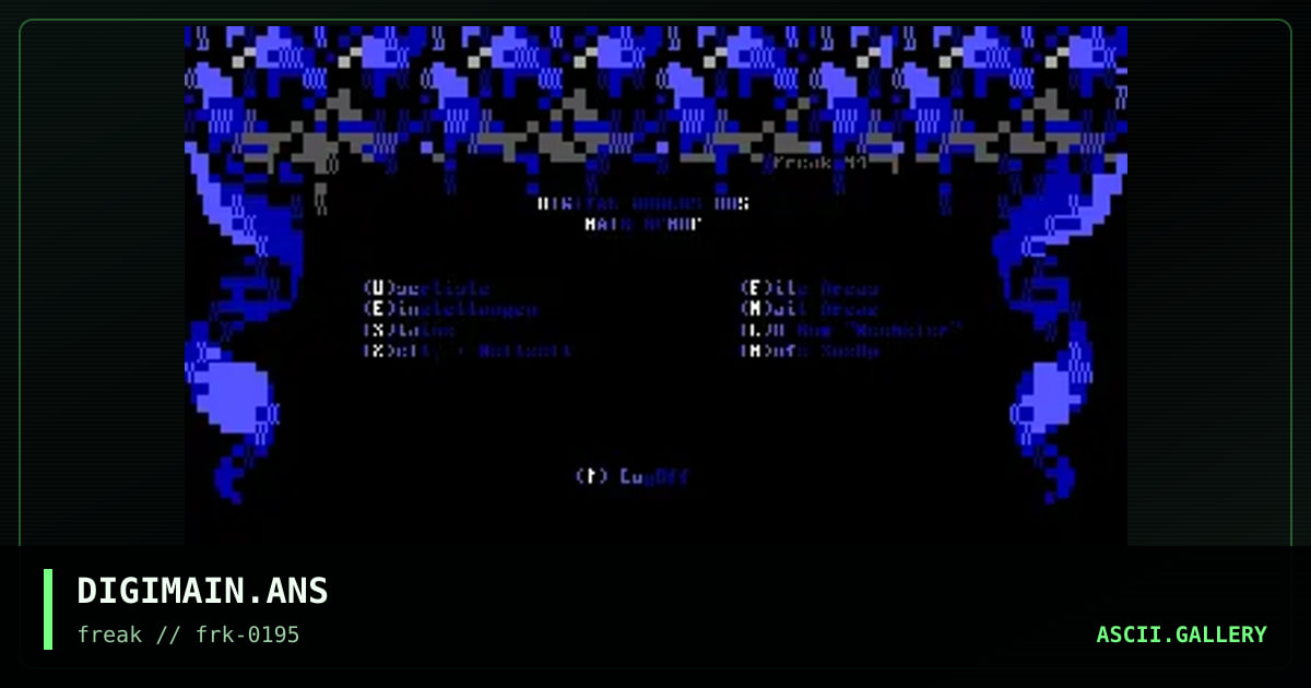 Digital Worlds Main Menue, by untagged, 1995