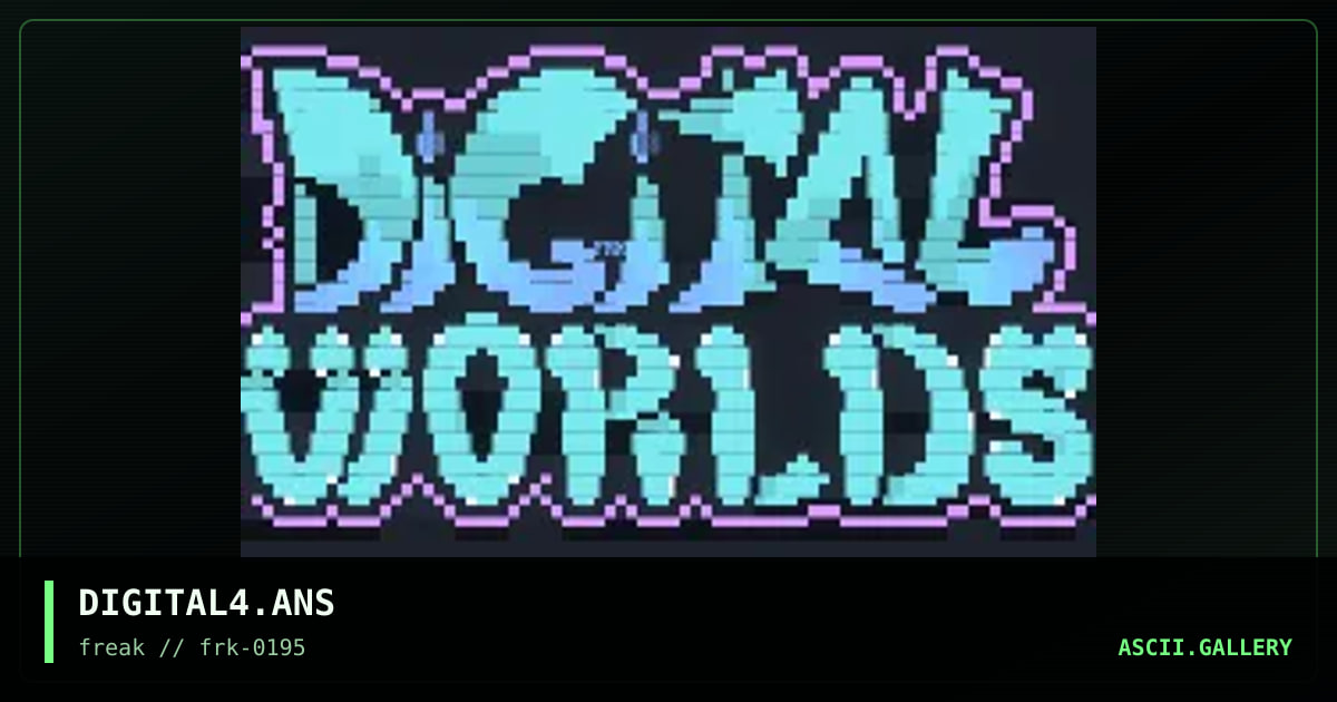 Digital Worlds Logo #4, by untagged, 1995