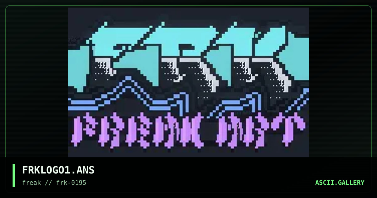 FREAK ART QUICK LOGO #1, by untagged, 1995