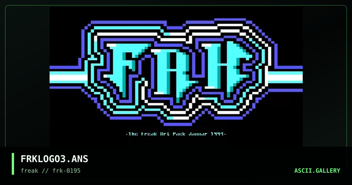 FREAK ART QUICK LOGO #3, by untagged, 1995