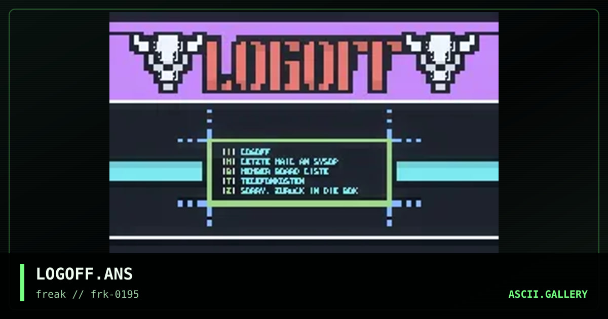 LOGOFF MENU INNER LOGIC - IT`S FREE, by untagged, 1995