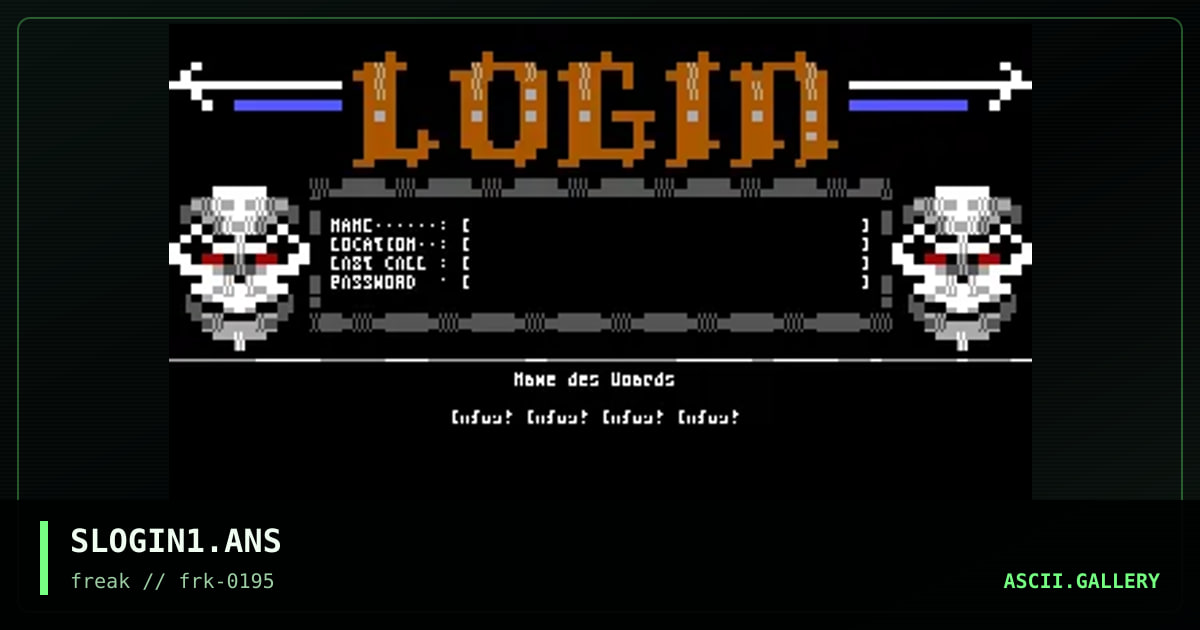 SHADOW LOGIN - FREE PIC #1, by freak, 1995