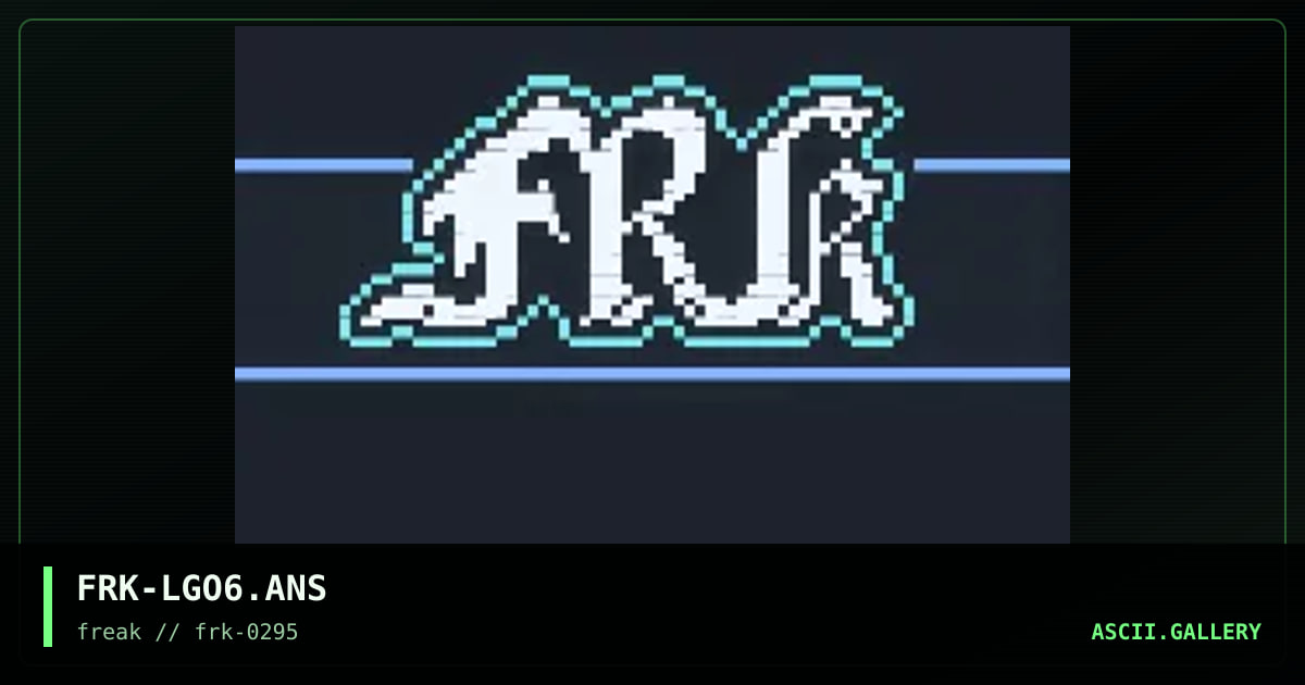 DAS NEUE LOGO FUER FREAK ART #6, by mind crime, 1995