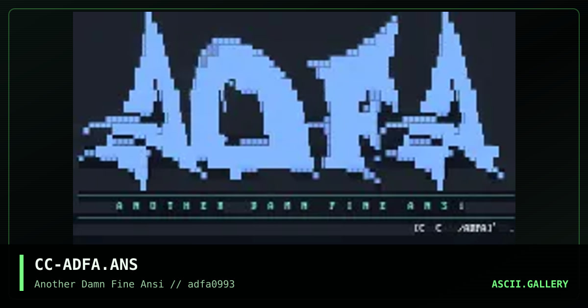 CC-ADFA.ANS, by cascade, 1993