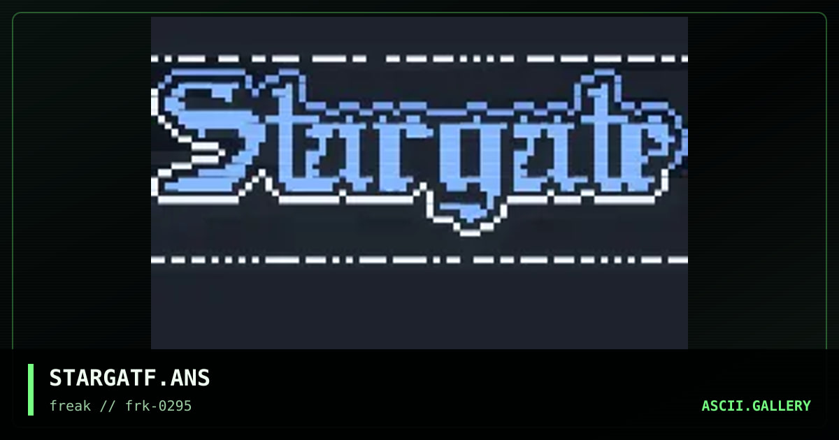 Stargate Quick Logo, by untagged, 1995