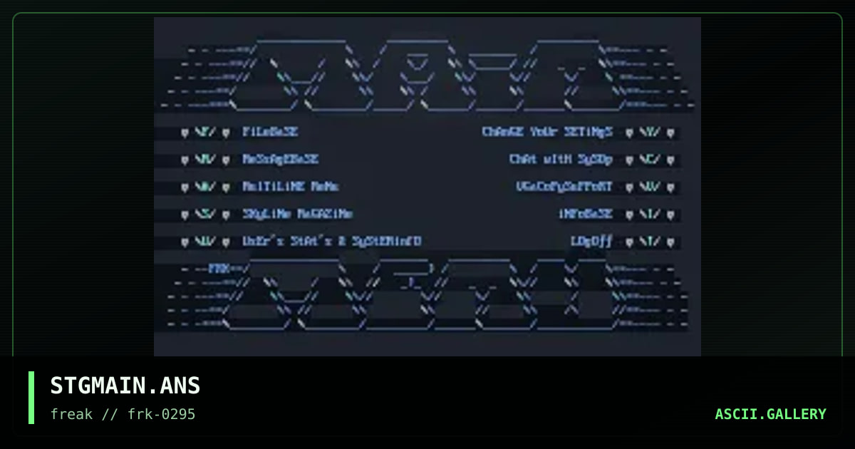 STARGATE MAIN MENU #1, by untagged, 1995