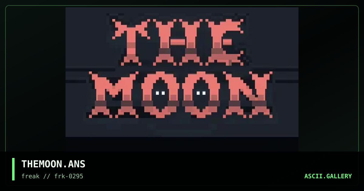 THE MOON BBS, by untagged, 1995