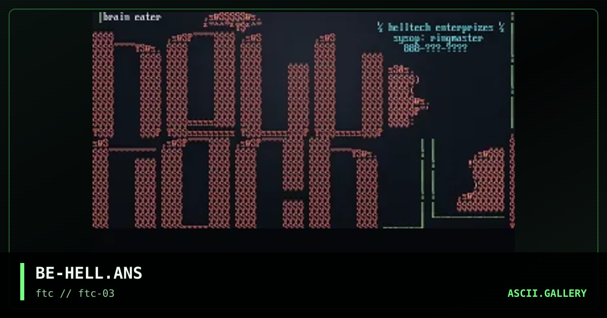 helltech enterprises, by brain eater, 1996