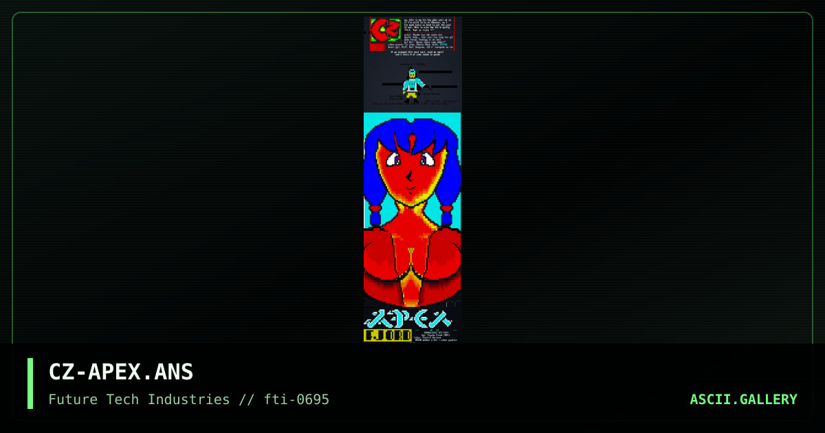 aPEX fJORD revised ad, by count zero 616, 1995