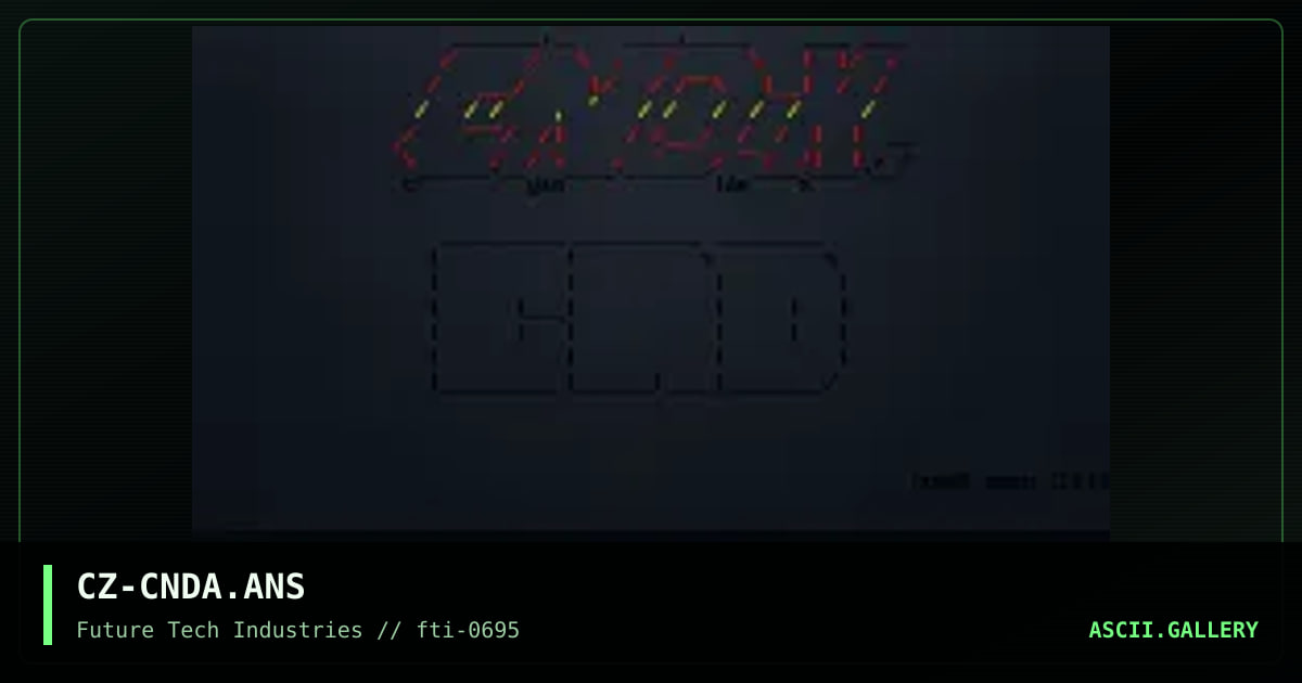 A Couple C-X asciis, by count zero 616, 1995