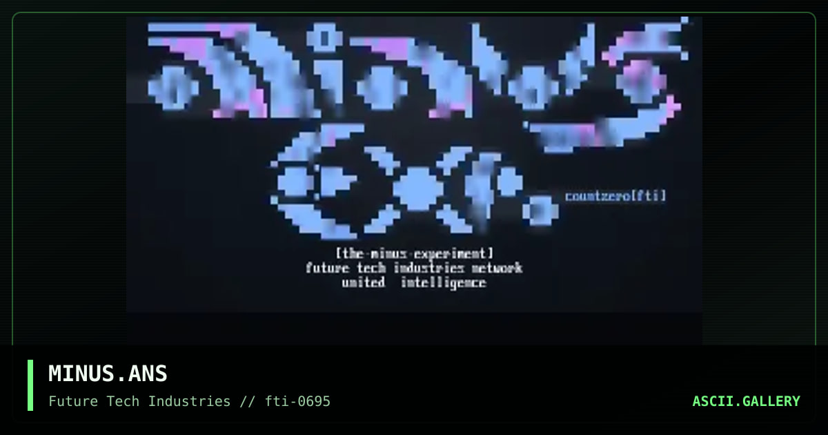 the minus experiment, by count zero 616, 1995