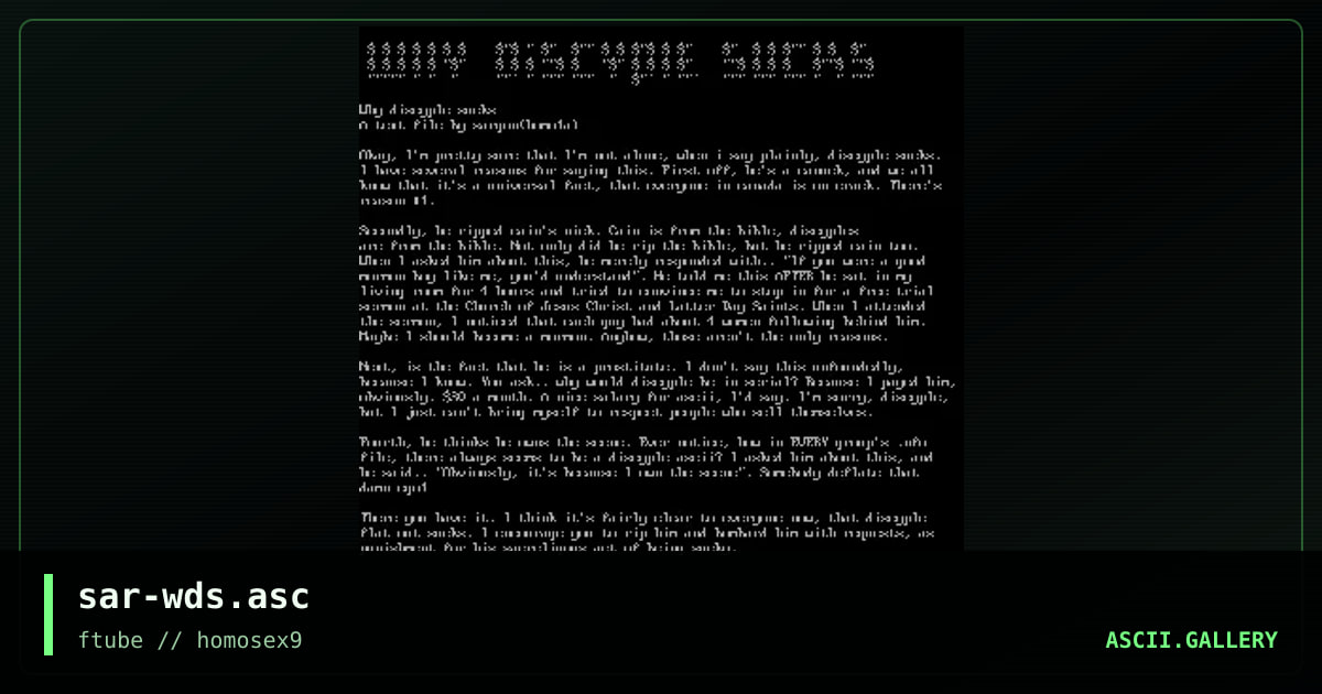 sar-wds.asc, by sargon, 1997