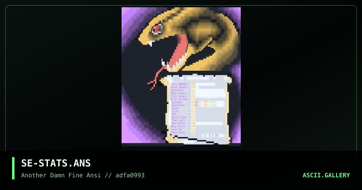 SE-STATS.ANS, by side effect, 1993
