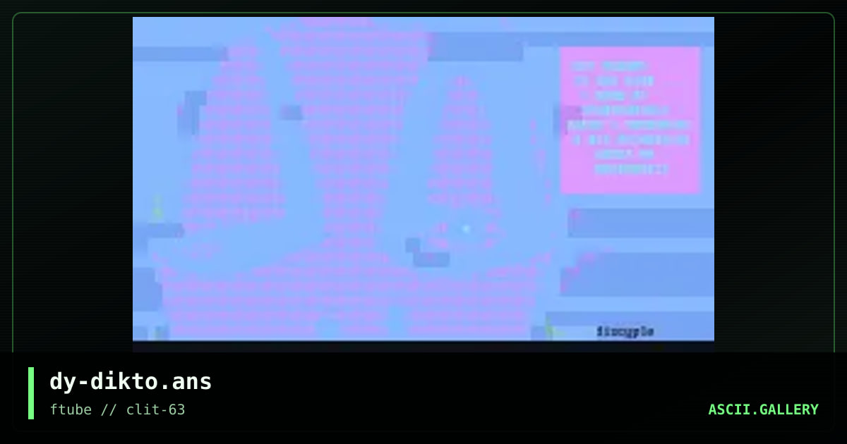 dy-dikto.ans, by discyple, 1997