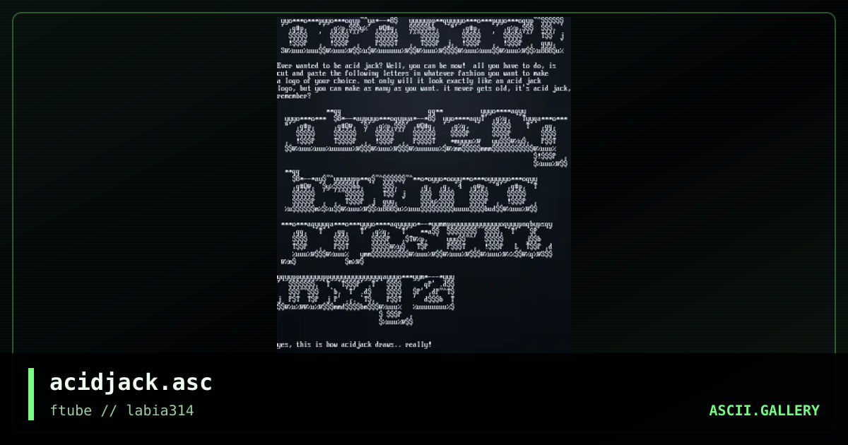 acidjack.asc, by sargon, 1997