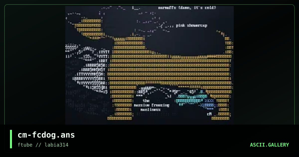 cm-fcdog.ans, by computer man, 1997