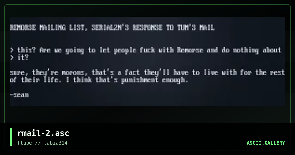 rmail-2.asc, by ftube, 1997