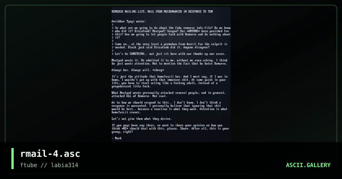 rmail-4.asc, by ftube, 1997