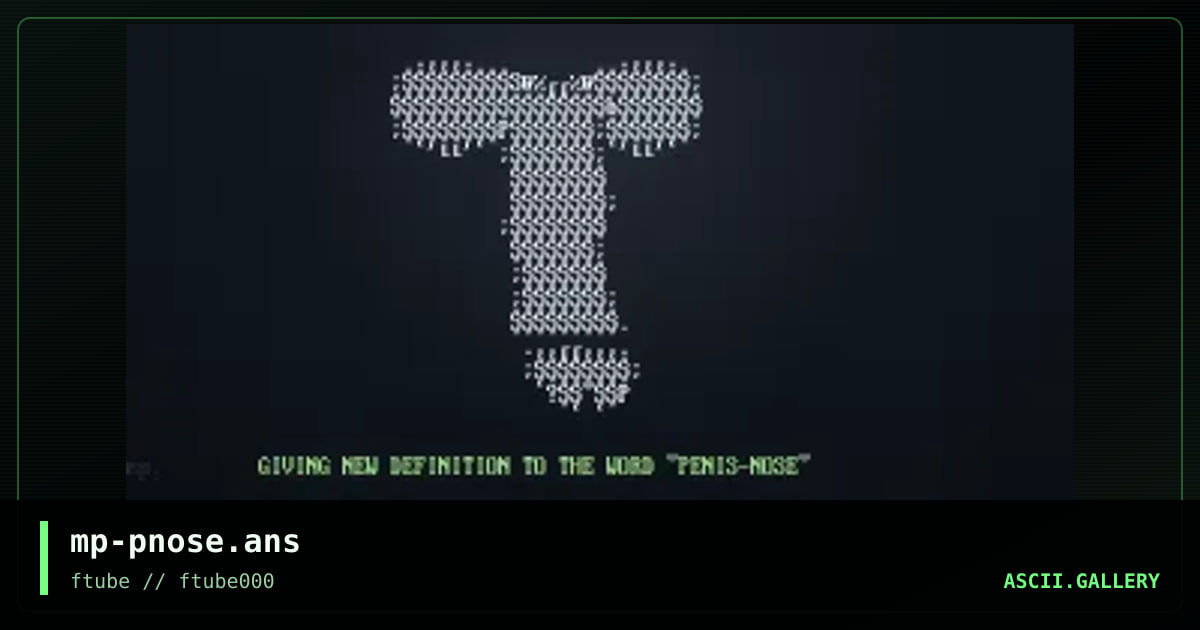 mp-pnose.ans, by meatpod, 1998