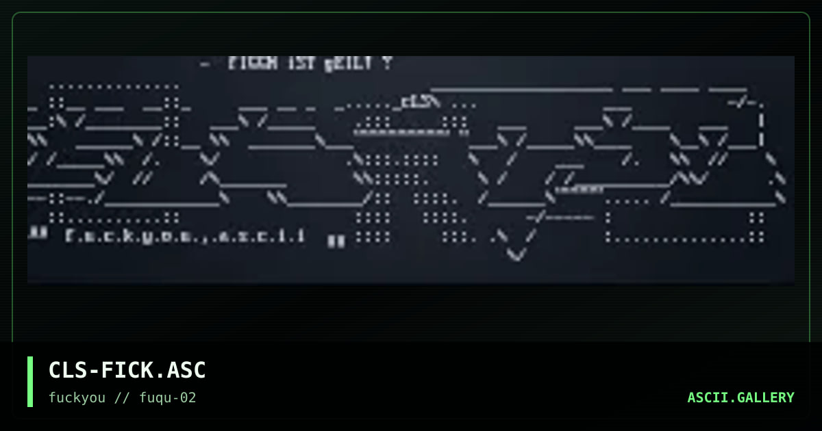 fUC-K-yOU, by celsius, 1997