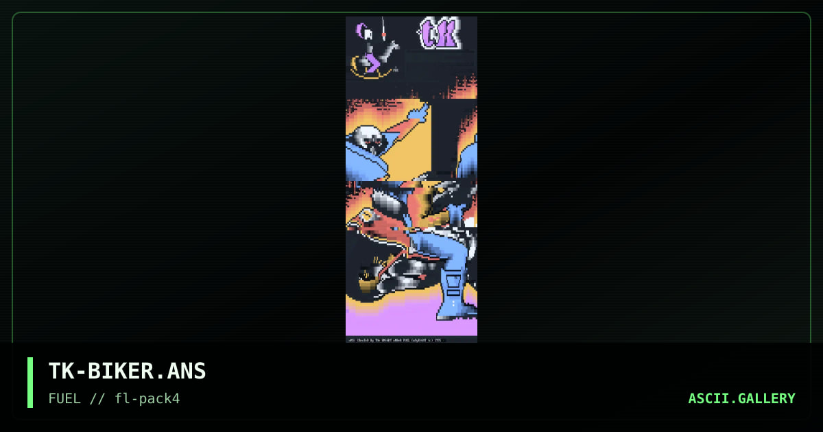 TK-BIKER.ANS, by the knight, 1995