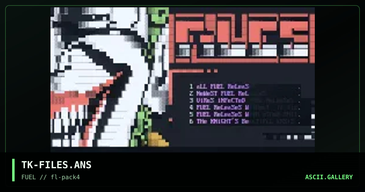 TK-FILES.ANS, by the knight, 1995
